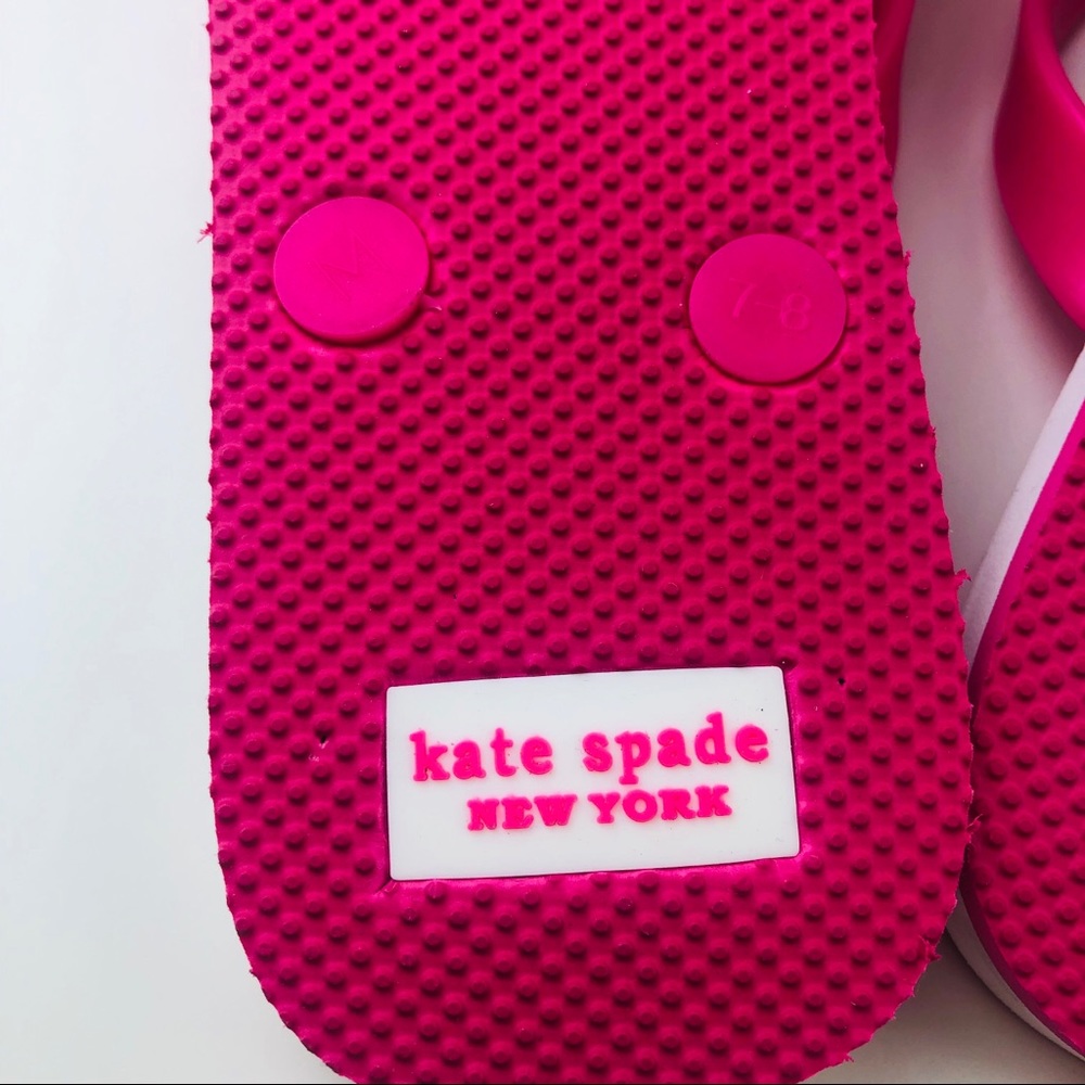 Kate Spade Pink Flip Flop Sandal Fifi Bow 5 - Picture 6 of 8